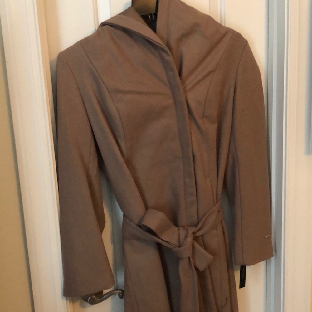 Mink colored wool coat